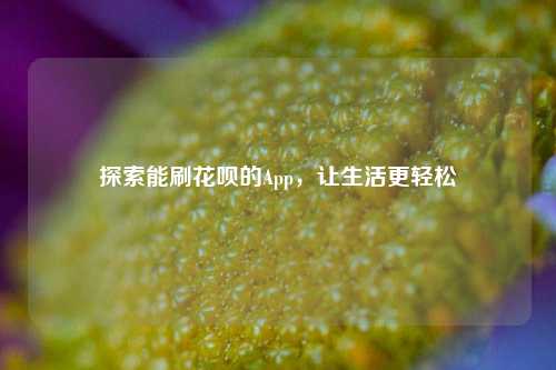 探索能刷花呗的App，让生活更轻松
