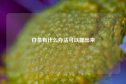 白条有什么办法可以提出来