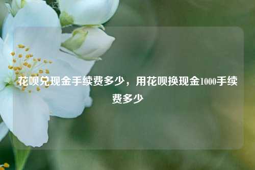 花呗兑现金手续费多少，用花呗换现金1000手续费多少