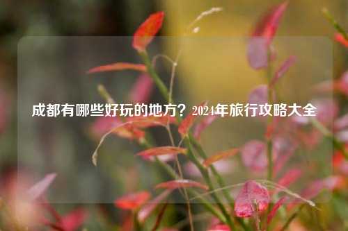 成都有哪些好玩的地方？2024年旅行攻略大全