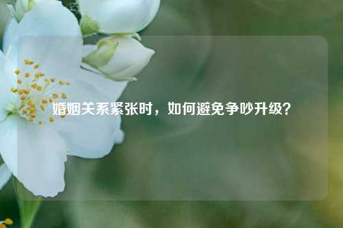 婚姻关系紧张时，如何避免争吵升级？