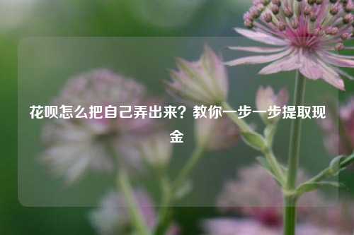 花呗怎么把自己弄出来？教你一步一步提取现金