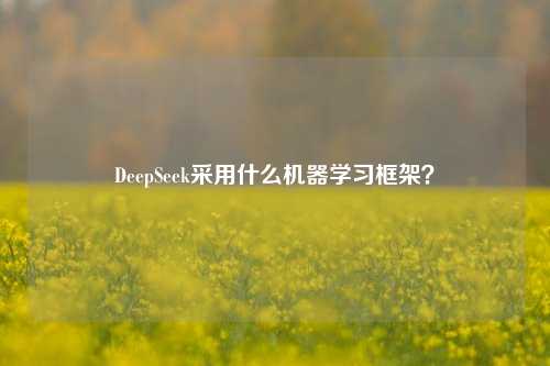 DeepSeek采用什么机器学习框架？
